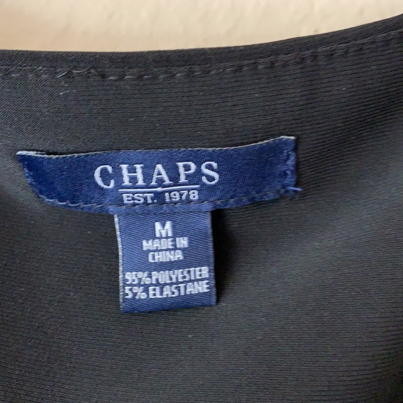Chaps Black Cross Over Bodice Dress - Picture 4 of 5